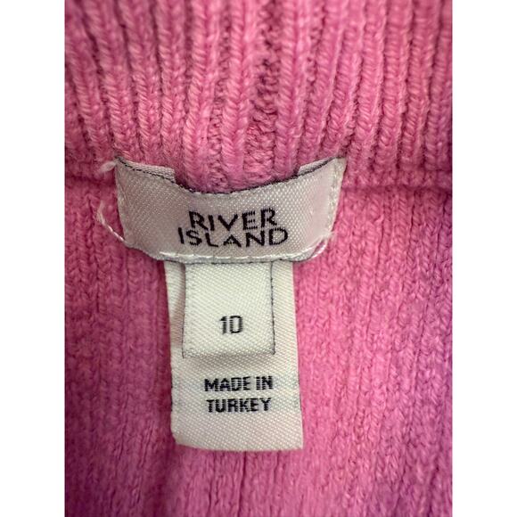 River Island Women Size 10 Pink Jumper Set Wide Leg - Picture 4 of 16